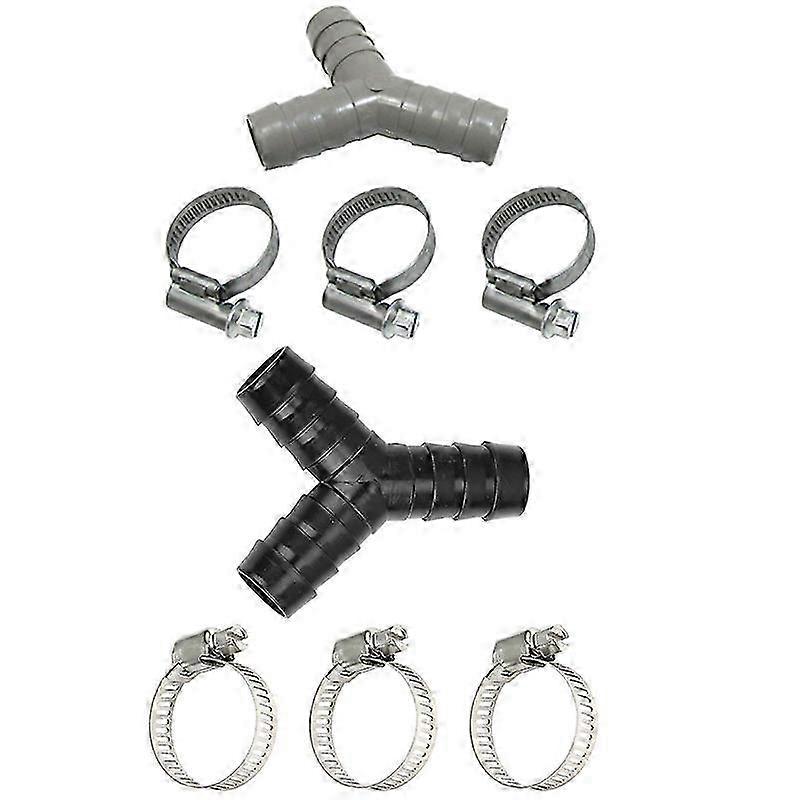 2PCS Washing Machine Drain Hose Y-Type Reducer Plastic Connector For Split Pipe Connection Three-Way Adapter 2025
