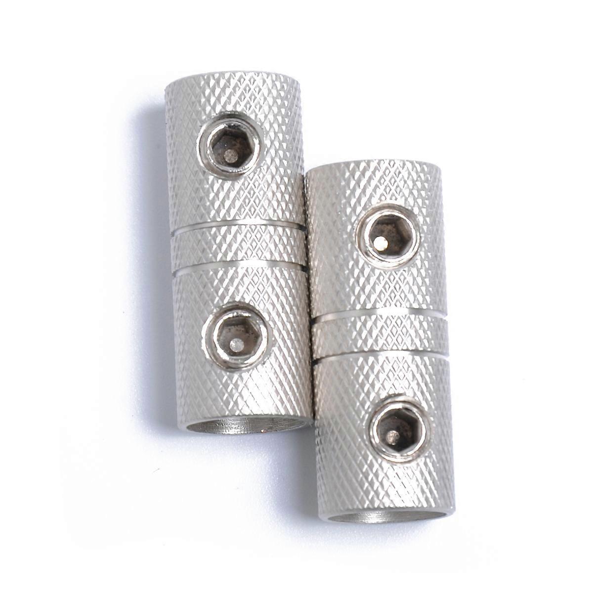 Audio Wire Couplers Butt Connector for Car Use 2Pcs Silver Brass Terminals