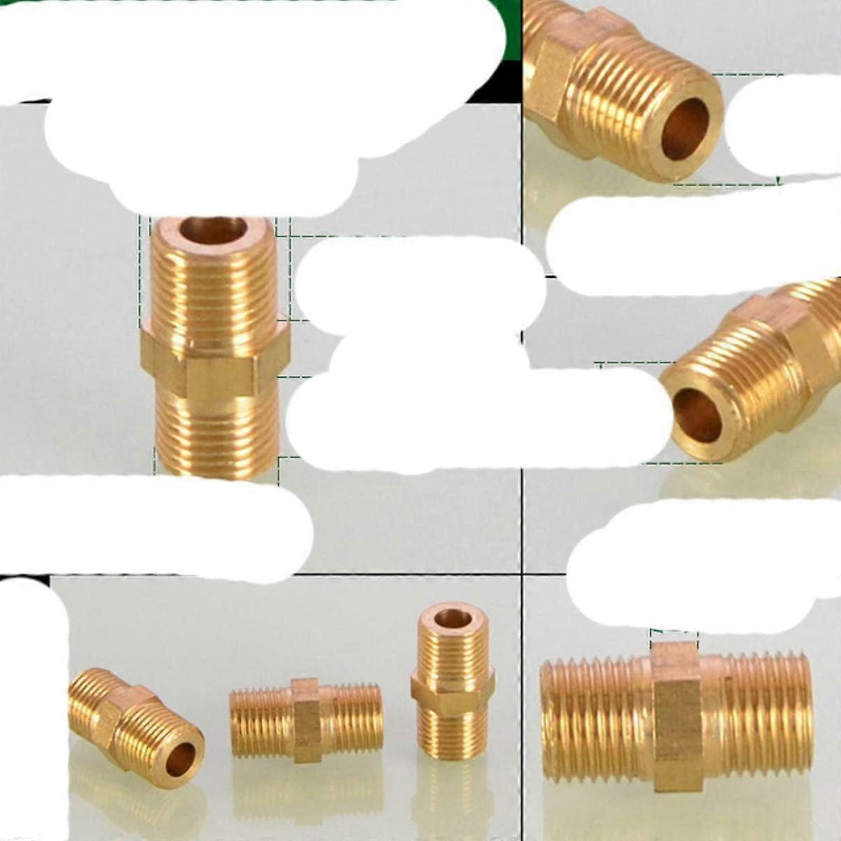 Brass Pipe Fitting Hex Nipple 1/81 Inch Male Thread Quick Hose Connector Durable Brass