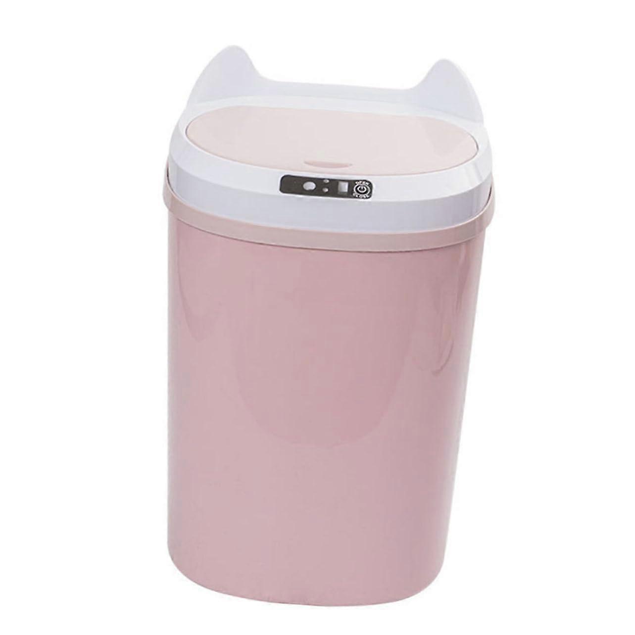 Automatic Sensor Trash Can 30L Smart Odor Control Rechargeable Touchless Bin for Kitchen Pink