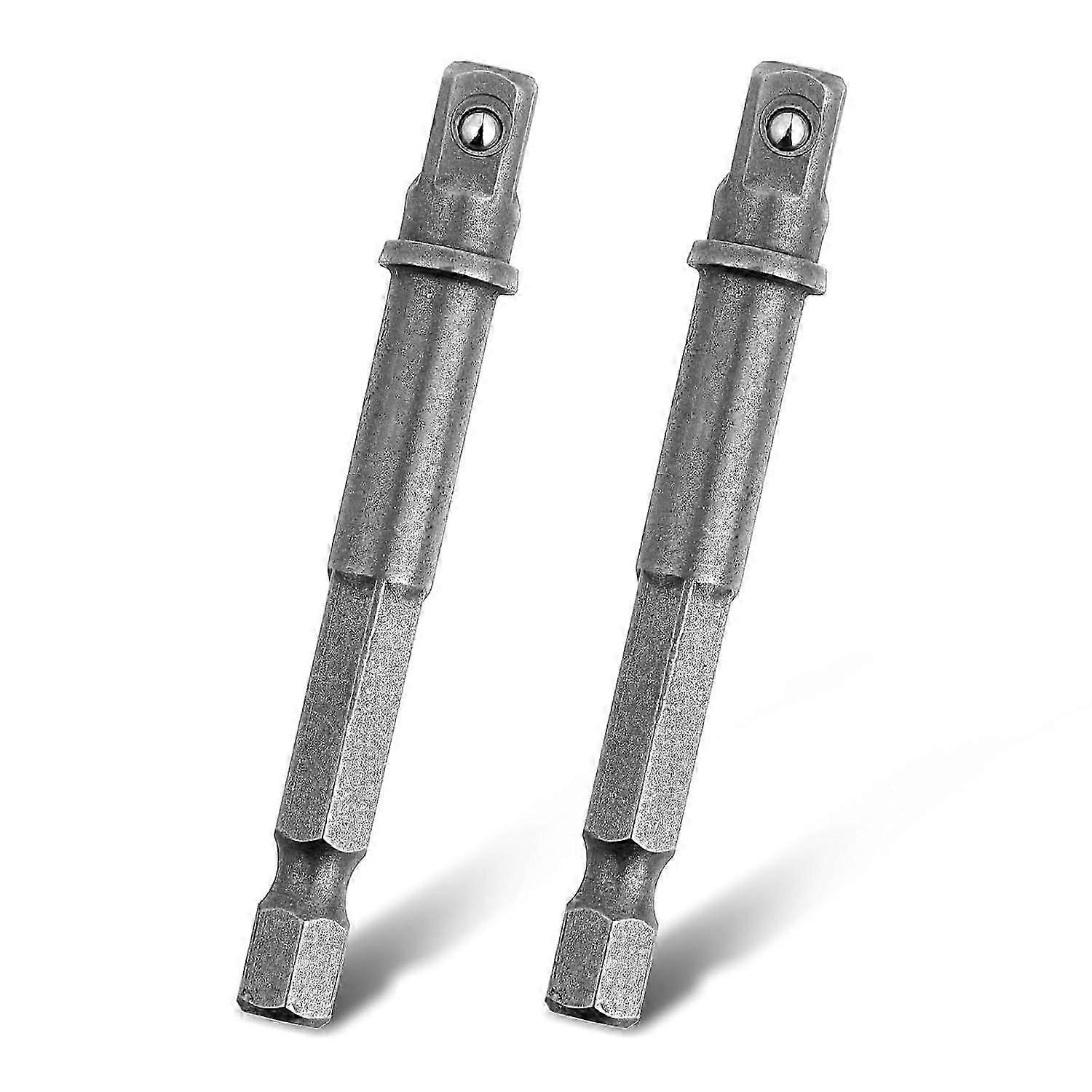 2-piece 1/4-inch drill bit adapter set, 2-piece impact socket adapter drill bit extension rod