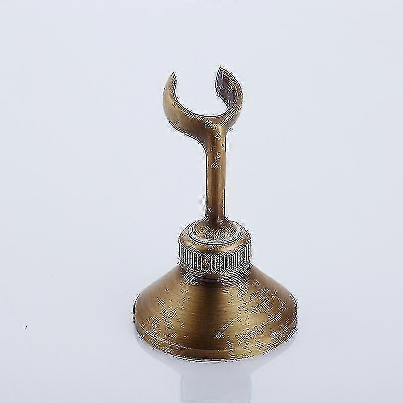 Antique Brass Wall Mounted Shower Head Bracket Plating Base Bracket Fixed Seat Hotel Bathroom Access