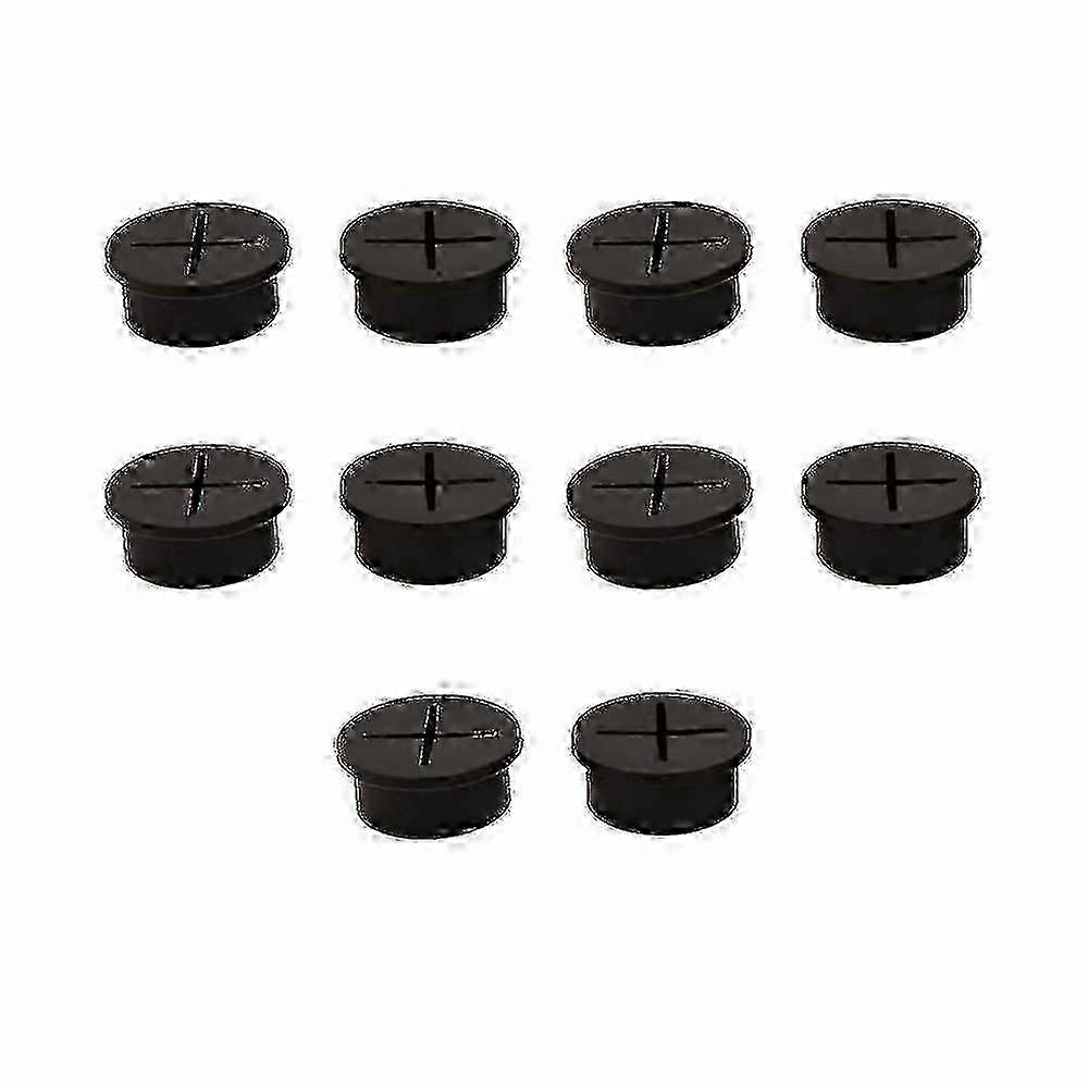 10pcs Flexible Silicone Desk Cable Grommets