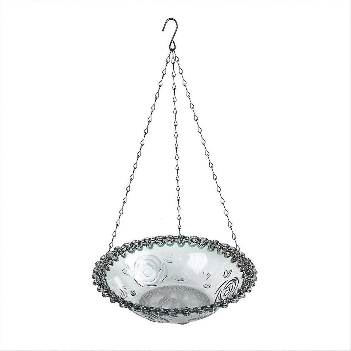 Bird Flower Shaped Hanging Bird Feeder Birdbath A