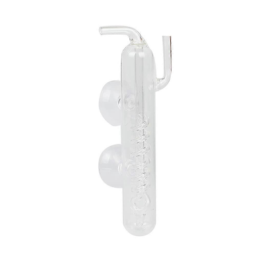 Aquarium Glass CO2 Diffuser with Bubble Counter, Clear CorrosionResistant, Adjustable Suction Cups