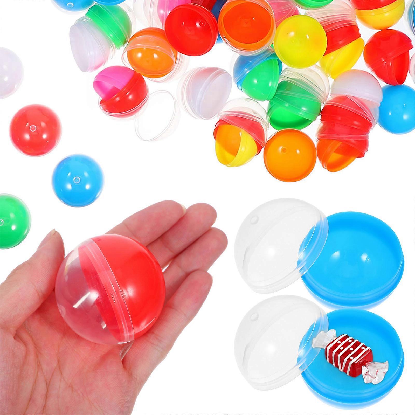 Plastic Vending Machines Round Box for Storage Container with 100Pcs Colored Pieces