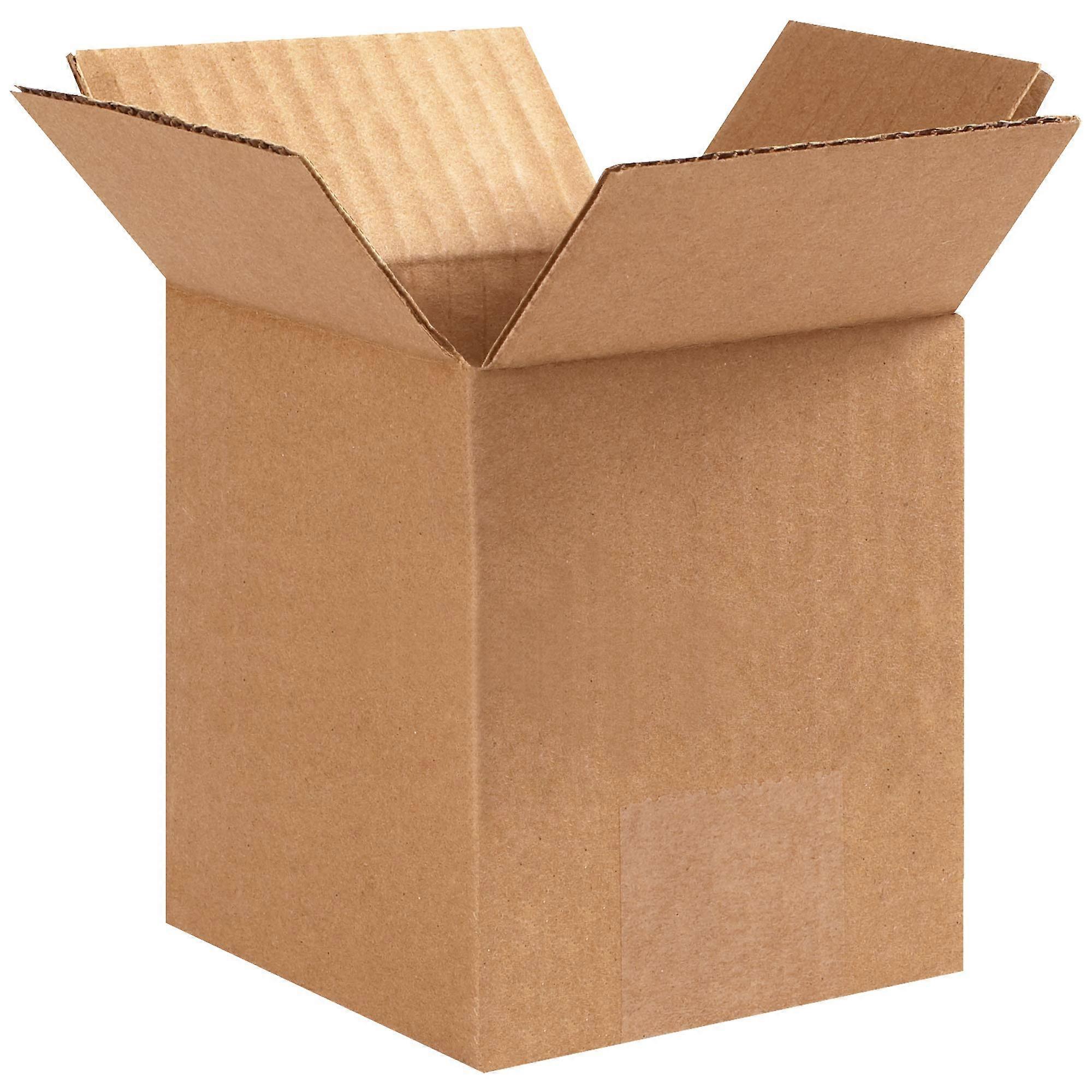 Corrugated  Boxes 4x4x6 Kraft, Durable Small Packing Boxes 25 Pack for Ecommerce