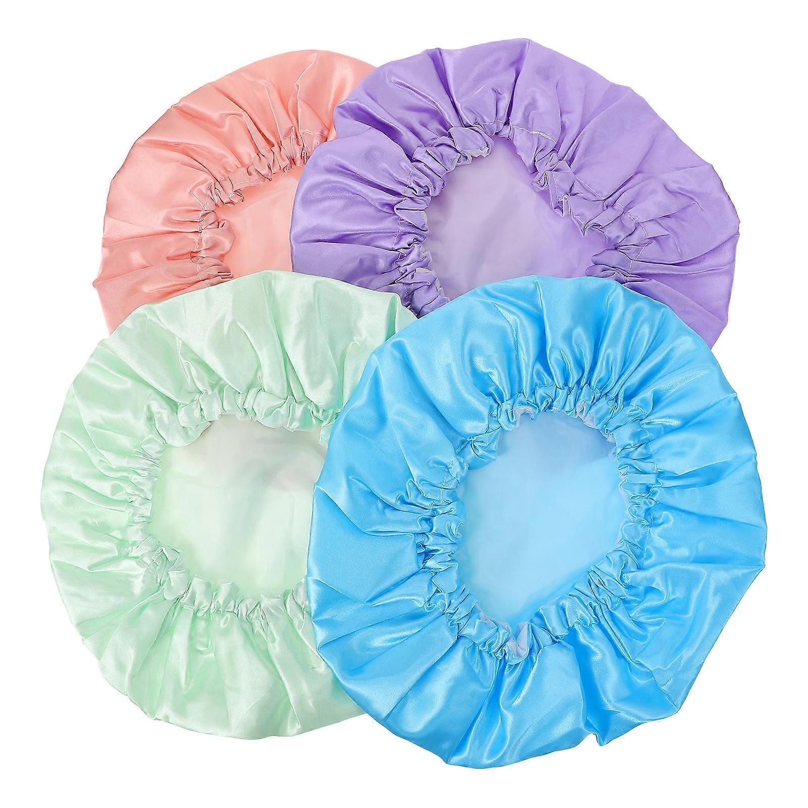 Waterproof Bath Caps Practical Female Shower Caps for 12Pcs
