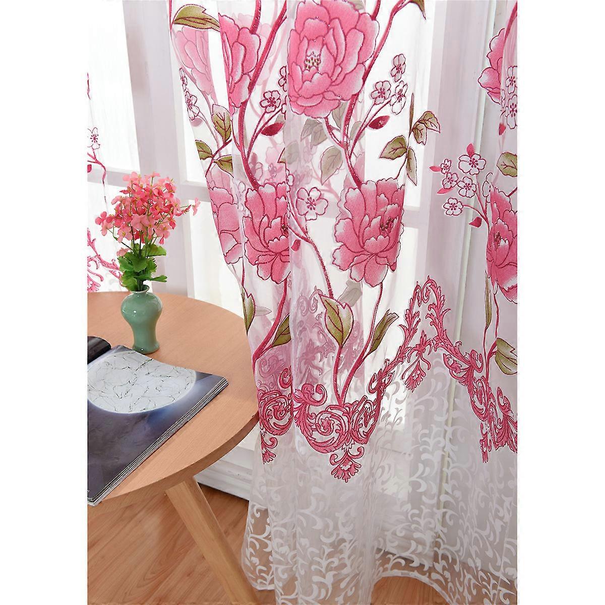 Sheer Valance Curtains Polyester Privacy Providing Reading Area 200x100cm 1Set