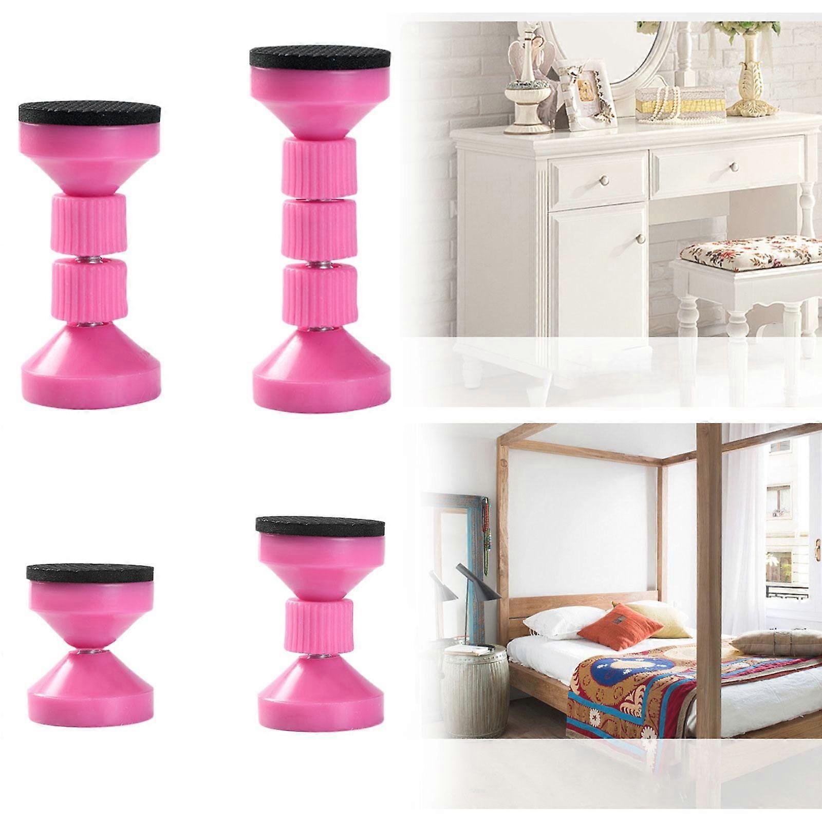 2Pcs Pink Extra-Large Bedside Stoppers, Adjustable Threaded Headboard Stoppers Compatible with Bed Frames, Anti-Shake Wall Stopper