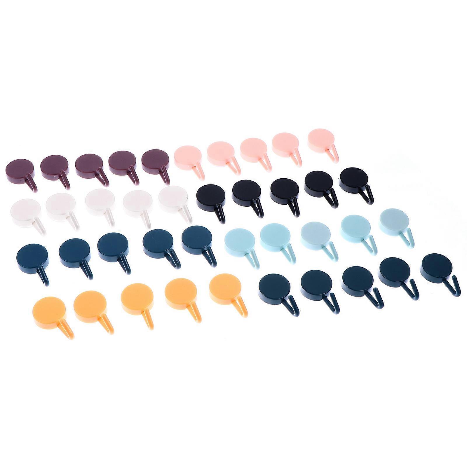 Assorted Color Wall-Mounted Hook Set for Home Use 1Set Storage