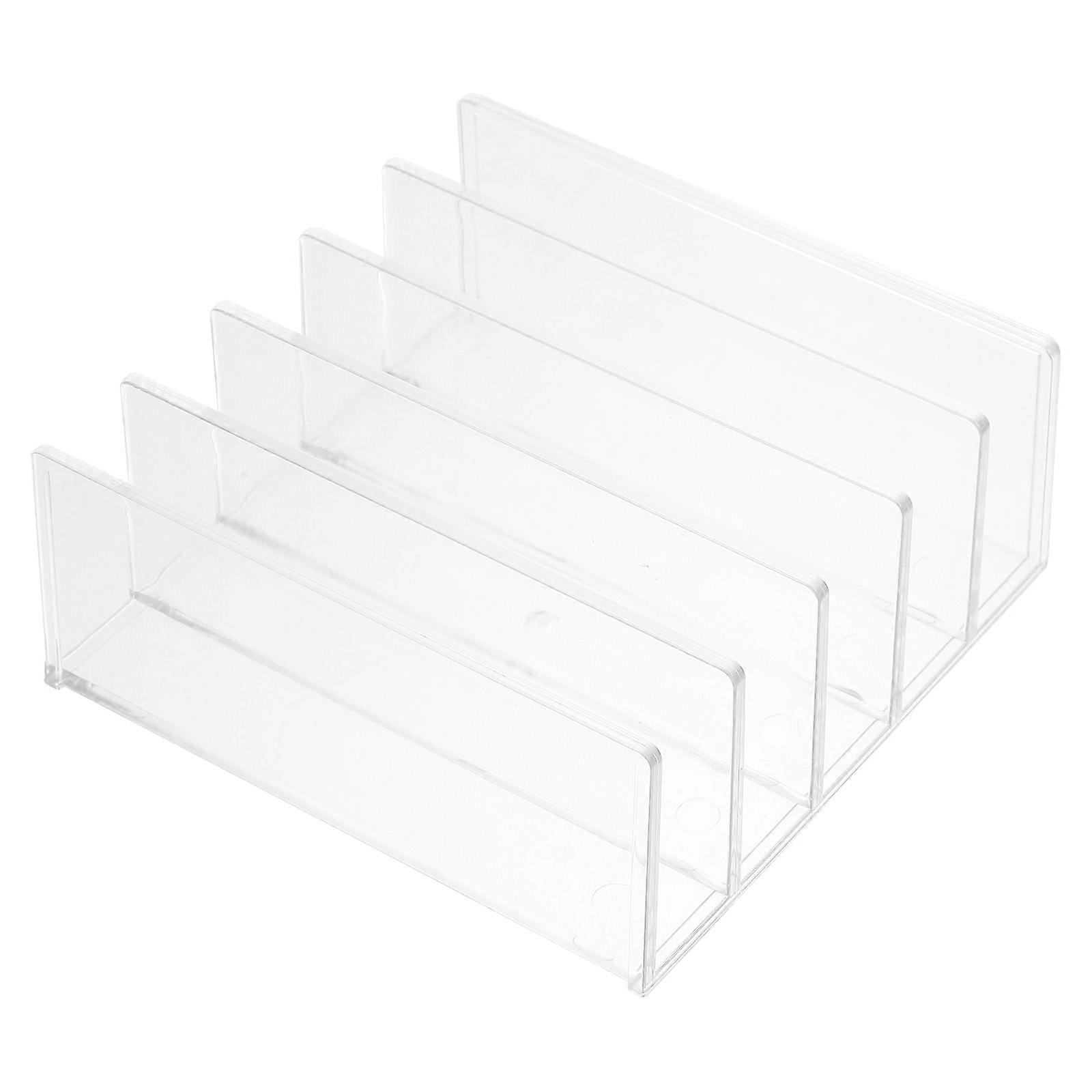 3Pcs Transparent Acrylic Book Stand for Desktop Bookends Function