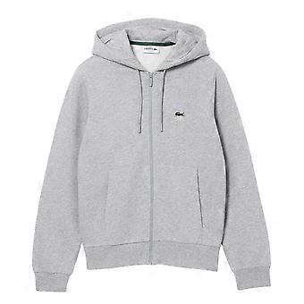 Sweat à capuche zippé Lacoste pour homme avec logo brodé