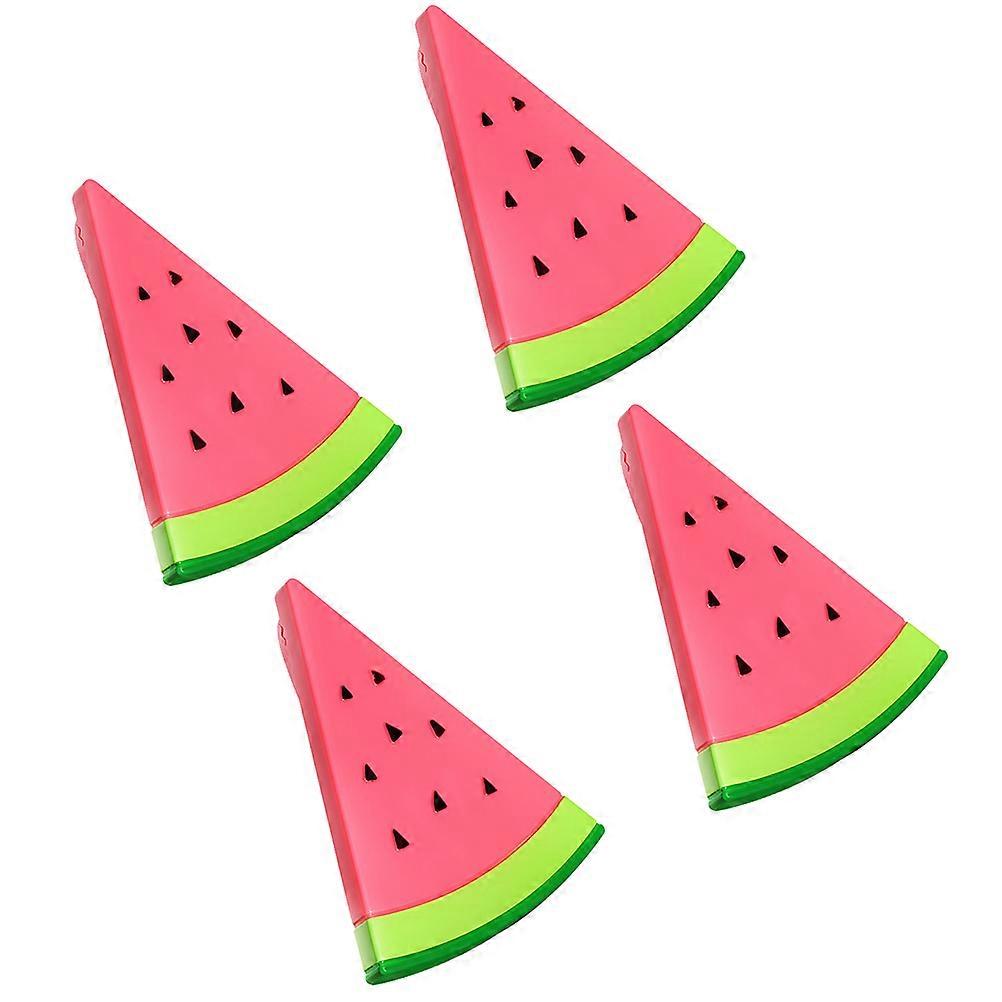Strong Windproof Clamp for Clothes Drying 4Pcs Watermelon Shaped Plastic Clips