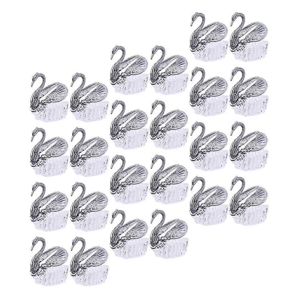 Wedding Candy Boxes Acrylic Candy Boxes for Storage Use 24Pcs Silver Set