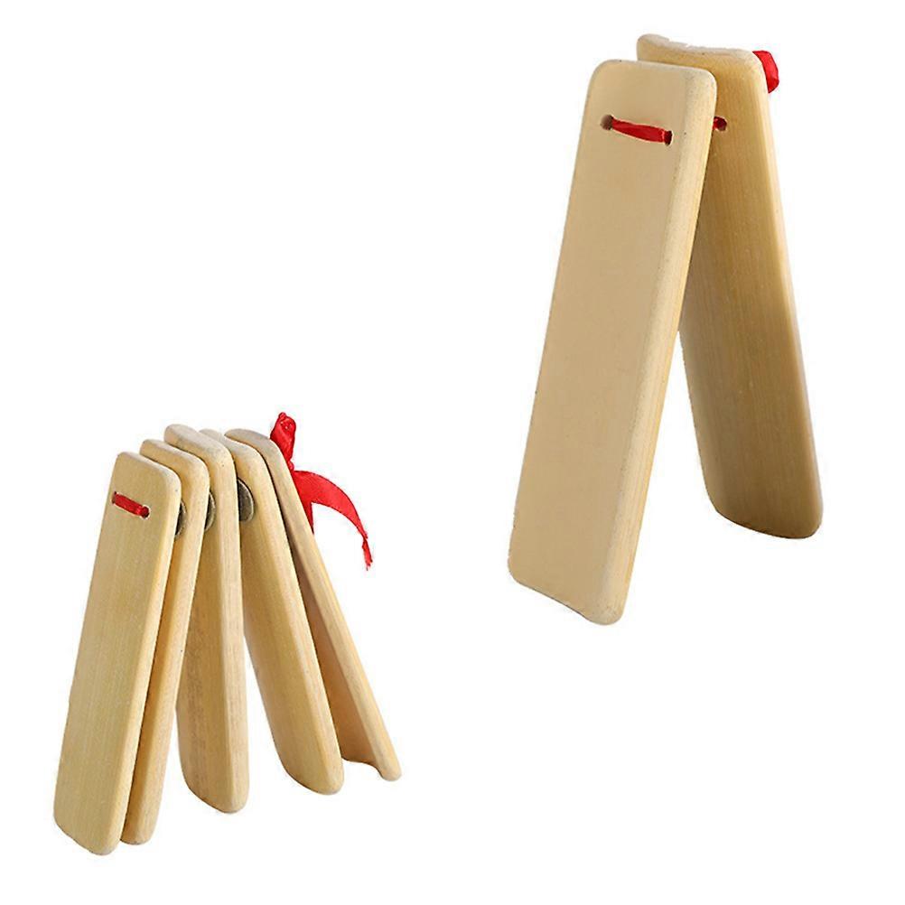 Initial Beginner Clappers Bamboo Instruments for Playing 2Pcs Portable