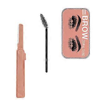 Colorless Eyebrow Gel for Styling 3Pcs Eyebrow Soap Kit Makeup Tool