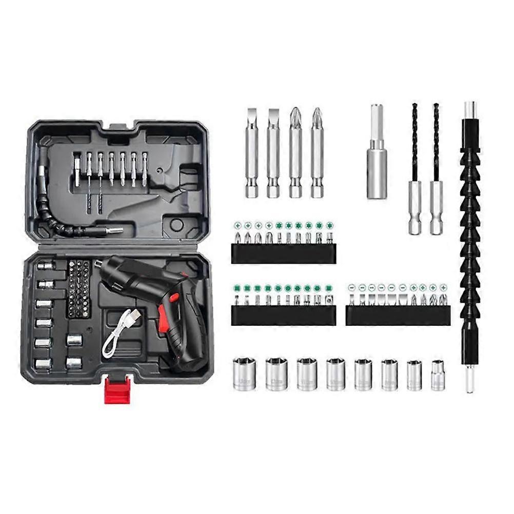 1Set Cordless Drill Driver Kit Electric Screwdriver Hand Drill Rechargeable