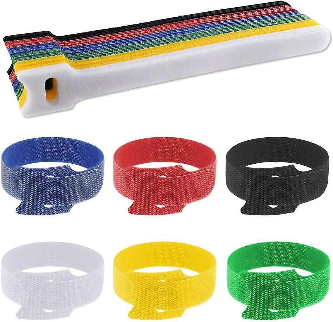 30 Pack Cable Ties Reusable Cord Ties Hook Loop Cable Organizer Cable Management