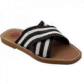 Where's That From Womens/Ladies Criss Cross Strap Flat Slides
