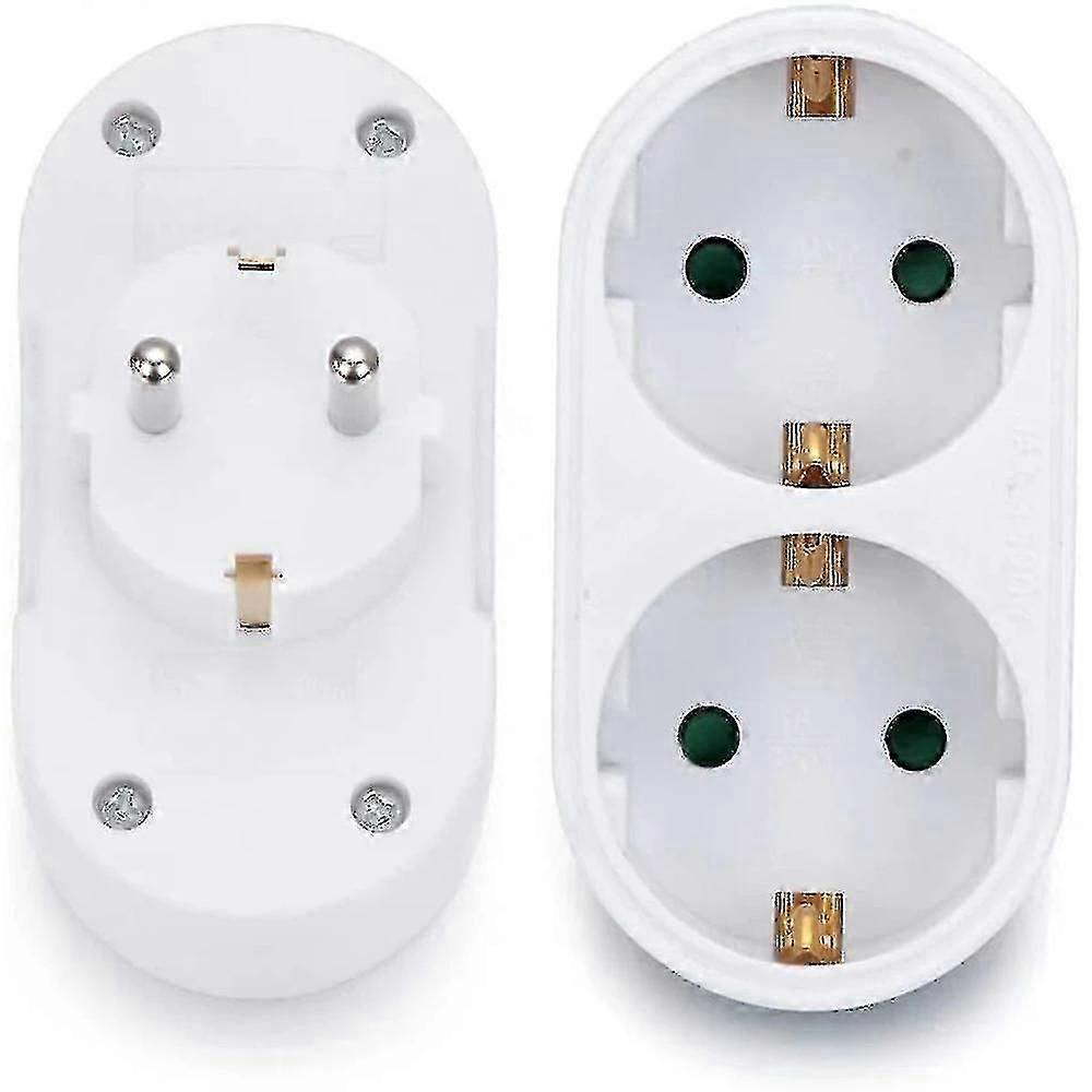 2 Slot Double Plug Multiple Plug Socket Multi Plug Adapter Horizontal T