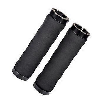 Un par de empuñaduras de manillar de bicicleta BMX MTB Bloqueo de aleación de aluminio Empuñaduras de diseño ergonómico (negro)