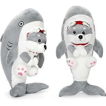 14.5 Inch Shark Dog Plush - Cute Stuffed Shark Dog Plushie Shark Lovely Shark Plush Pillow Dog Stuffed Animal Plush Home Office Decor Gifts for Kids
