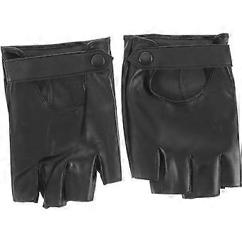Fingerless Leather Cycling Gloves for Men Protective Outdoor Sports Half Finger Gloves Compact Riding for Driving and Fishing