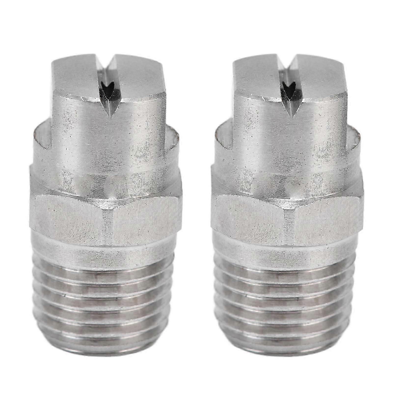 Stainless Steel Atomizing Nozzle - Adjustable, Durable, 2Pcs Flat Fan Spray Tip