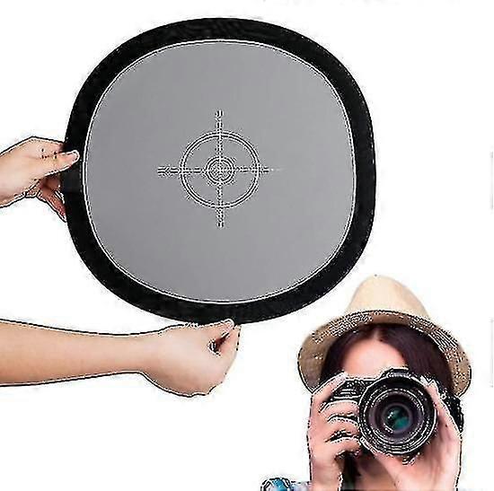 Portable Double-sided Gray/white Balance Reference Focus Plate 30*30cm