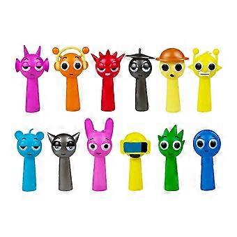 2025 12 Pieces Sprunki Figures Gifts for Girls Boys Colorful Rhythm Box Figurines