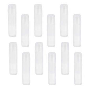 25 transparente, leere Lippenbalsam-Tuben mit Deckel zur Aufbewahrung