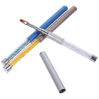 3pcs Nail Art Brushes for Nail Painting and Drawing Fiber Material with Long-serving Life Sturdy Not Easy to Break or Deform at Home
