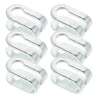 6pcs Gym Equipment U Shape Clamp - Fitness Cable End Fitting - Steel Wire Rope Clip - Versatile Metal U Clips For Gym Cable Repair And Replacement Par