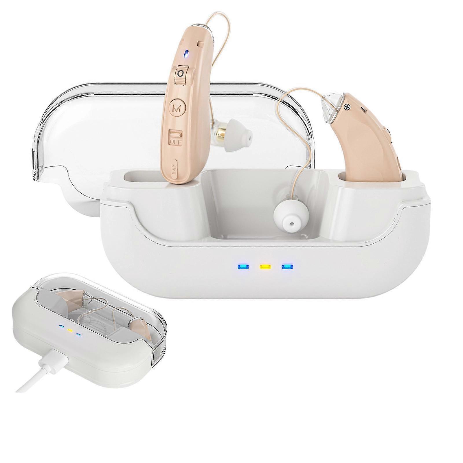 Behind-the-Ear Hearing Aids with Charging Case