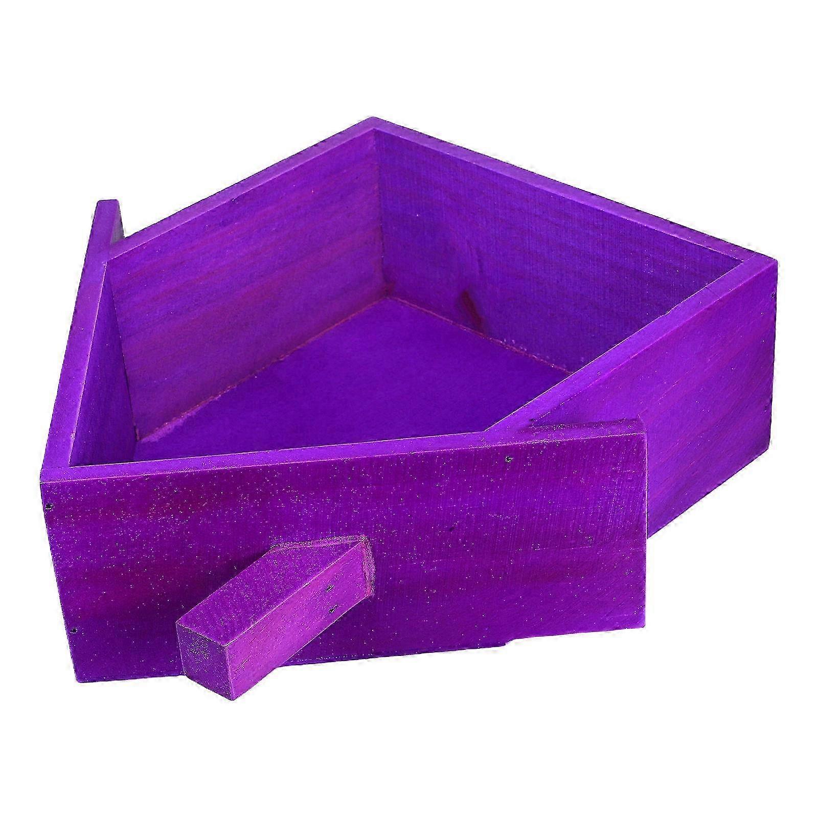 Rustic Wooden Wall Shelf for Display Function with 3Pcs House Shaped Design