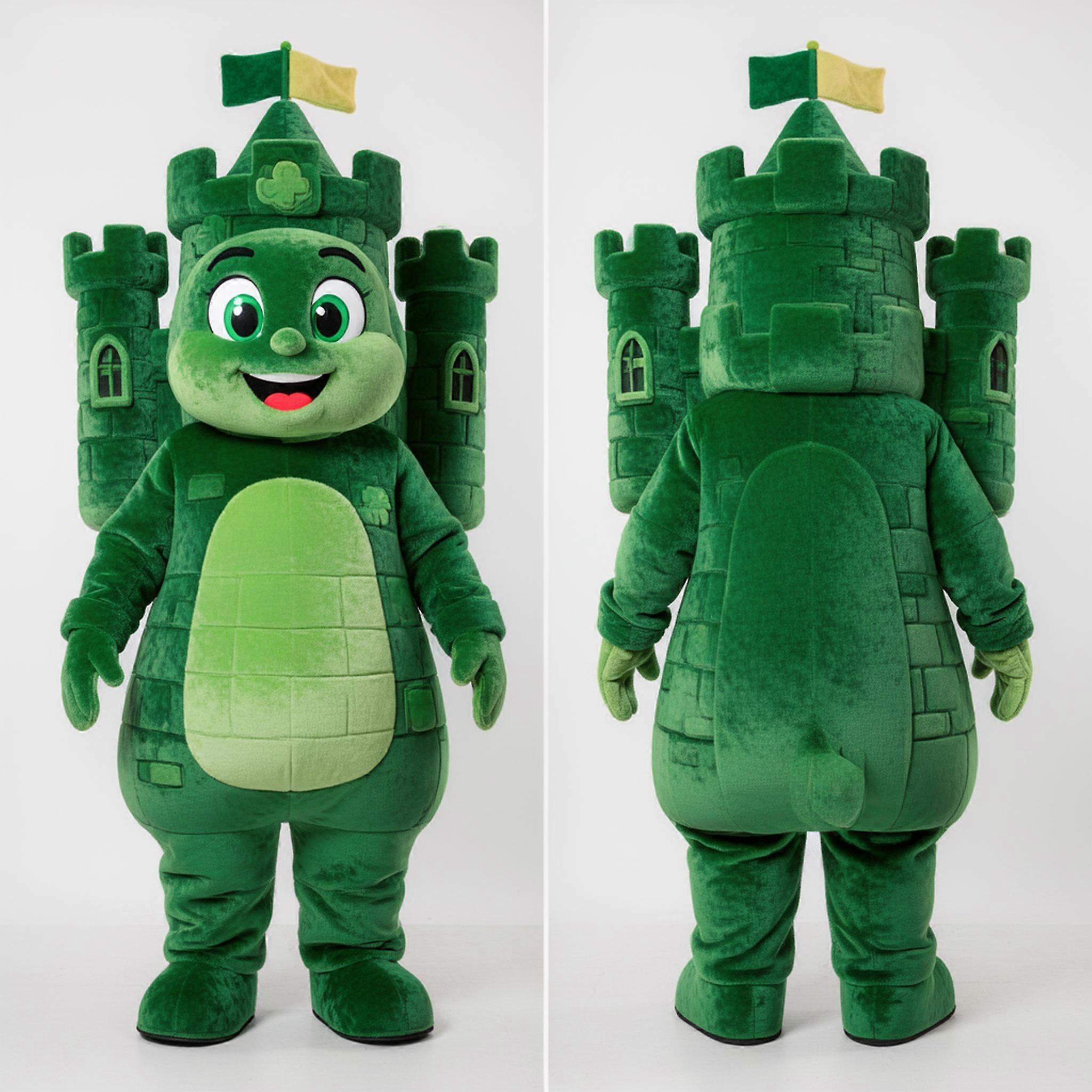 MASTICOT Forest Green Irish Castle Mascot