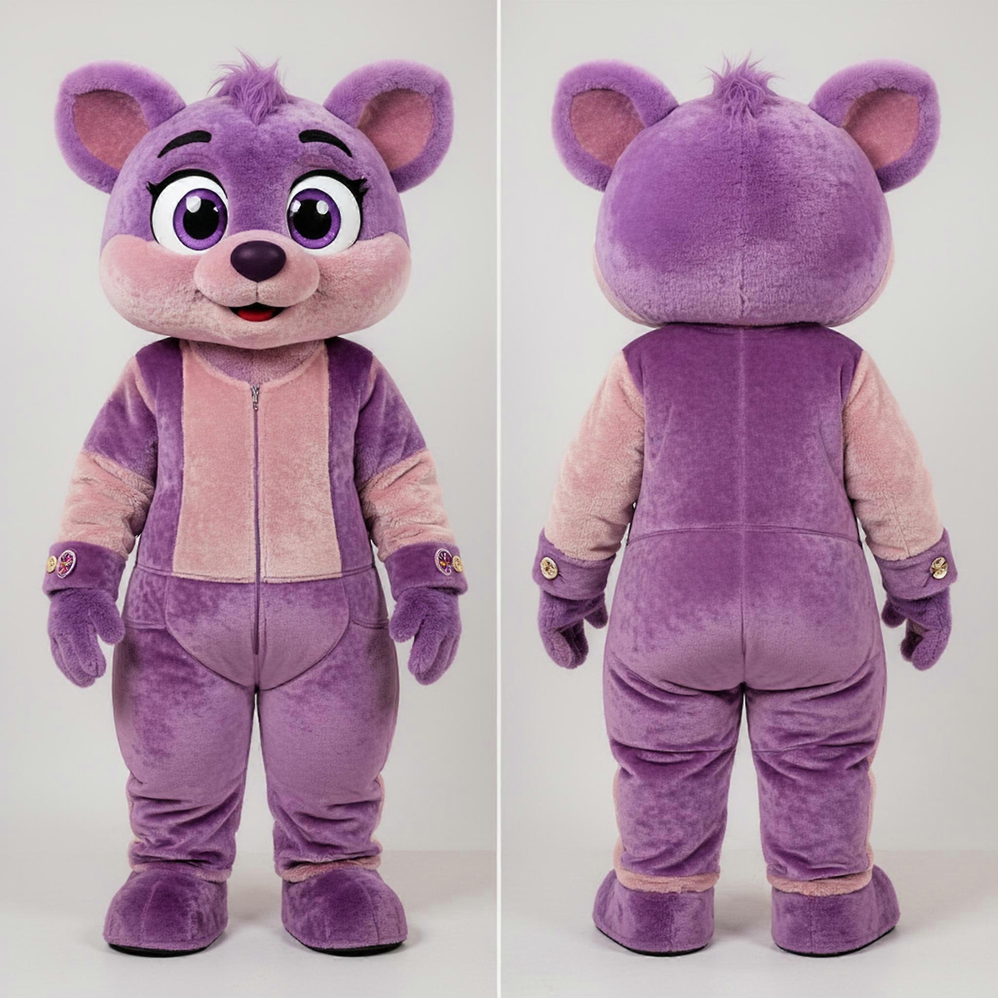 MASTICOT Lavender Plush Plum Mascot