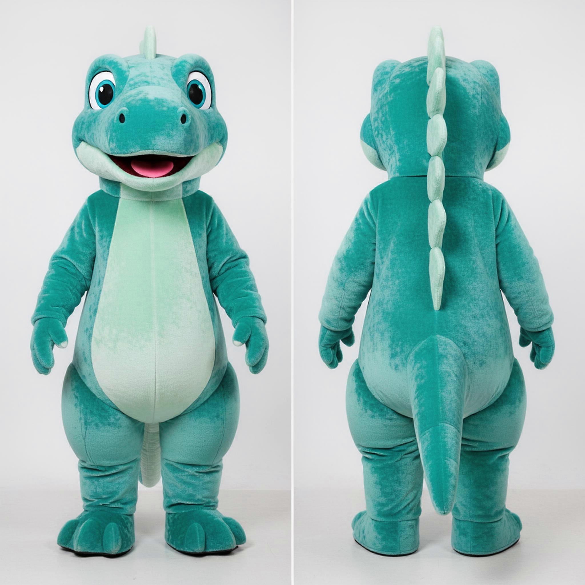 MASTICOT Teal Expressive Iguanodon Mascot