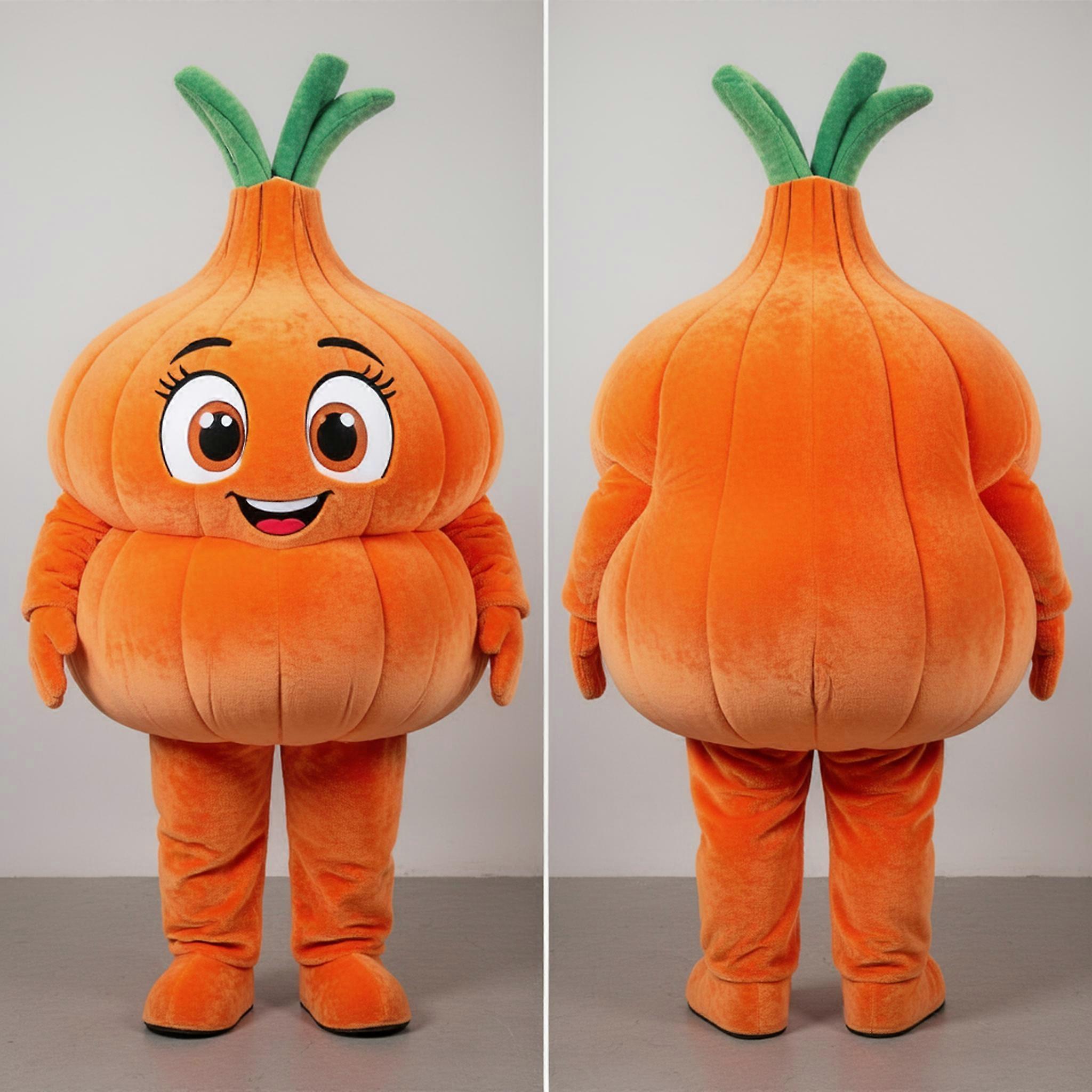 MASTICOT Vibrant Orange Layered Onion Mascot