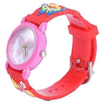 Kids Cartoon Watch Quartz Watch for Timekeeping Rosy Color Band