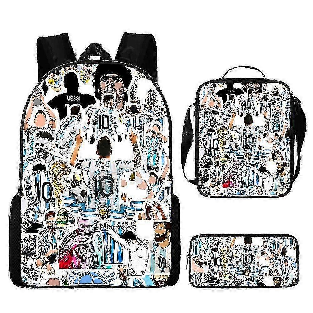 A4 Messi School Backpack Set