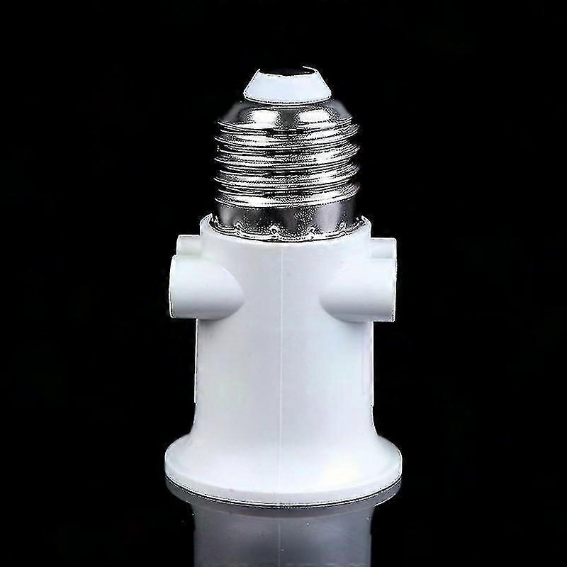 E27 Bulb Adapter Socket with EU Plug - 100-240V AC Lamp Holder Base Conversion
