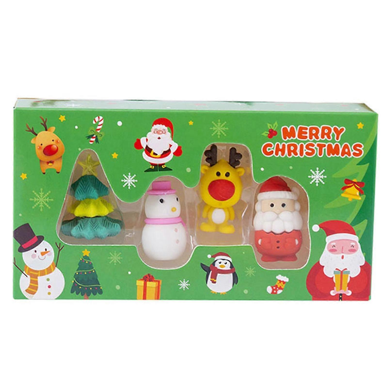 Festive Christmas Mini Erasers