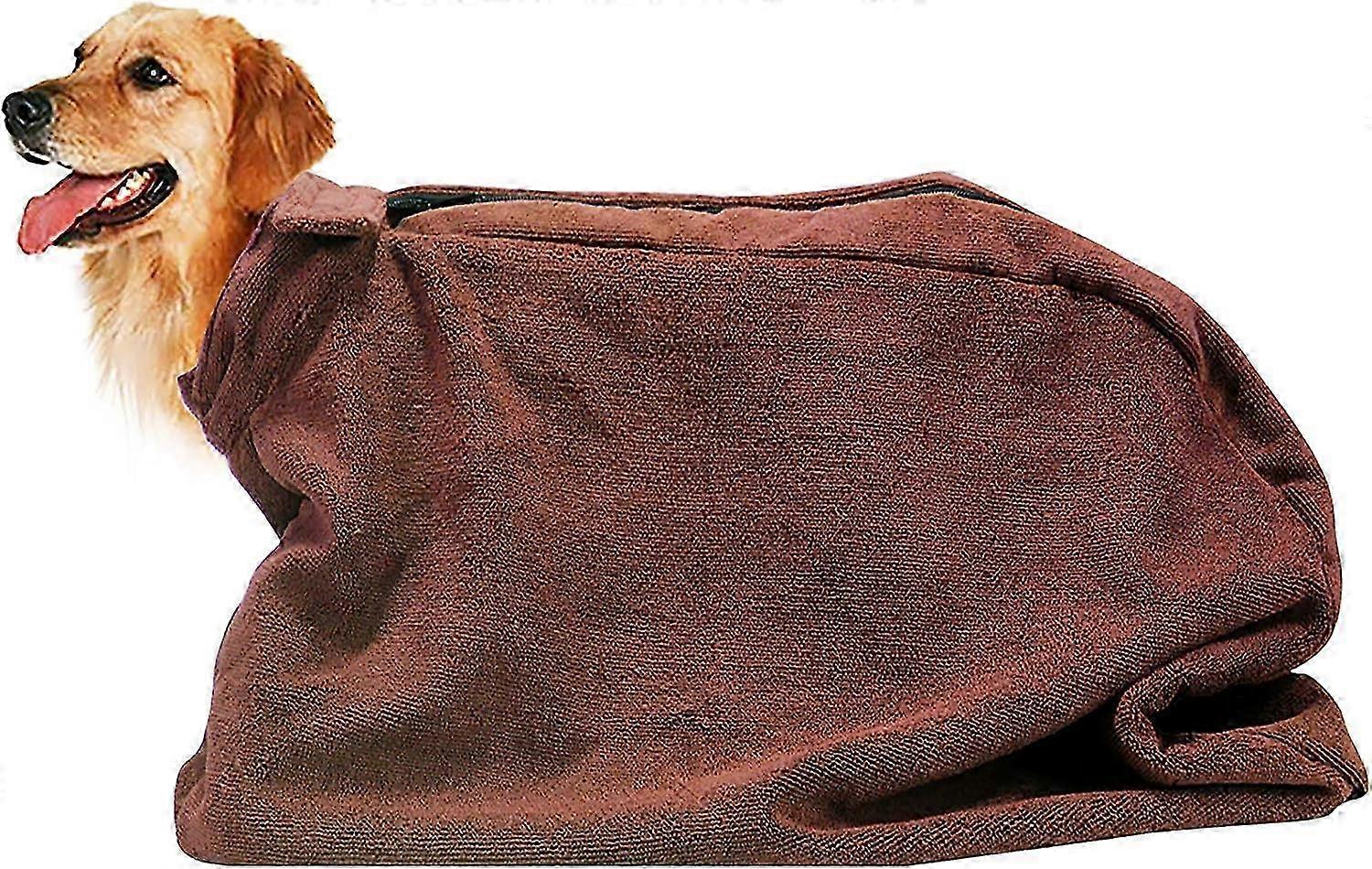 Microfiber Pet Drying Towel Bag with Ring Neck Strap for Small Medium Large Dogs