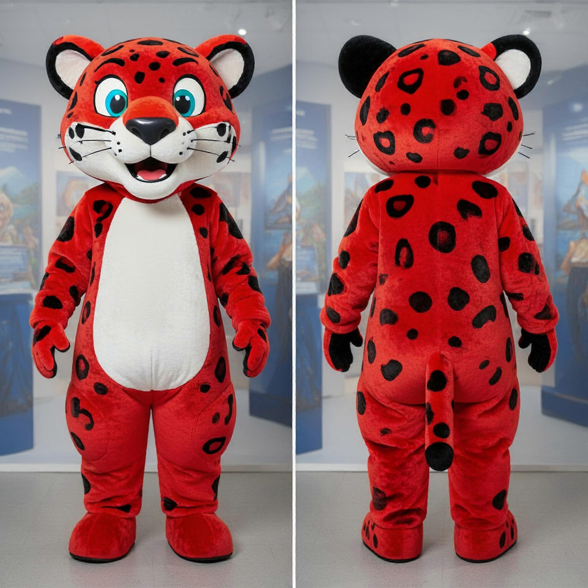 MASTICOT Red Sleek Jaguar Mascot