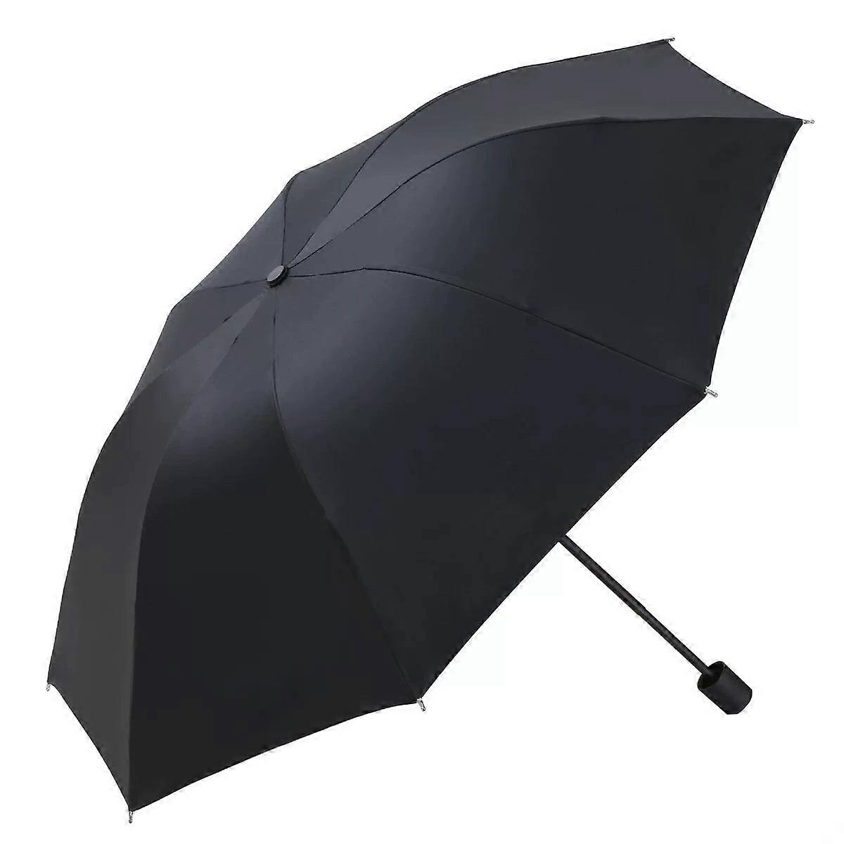 Windproof Compact Automatic Umbrella with Reflective Stripe