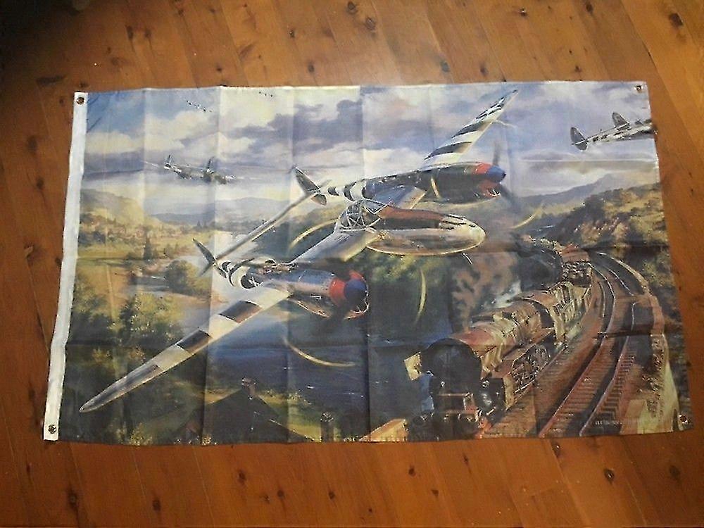 Lockheed Fighter Bomber Banner Ww2 Air Force Raf Flag