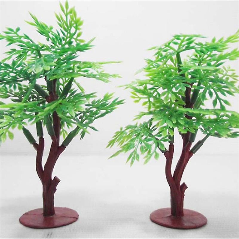Vivid 9cm Green Tree Model Railway Park Ho Scale Layout Scenery Dollhouse Decor