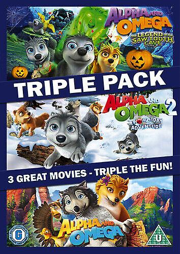 Alpha and Omega Triple DVD (2016) Anthony Bell cert U 3 discs Quality guaranteed - Region 2